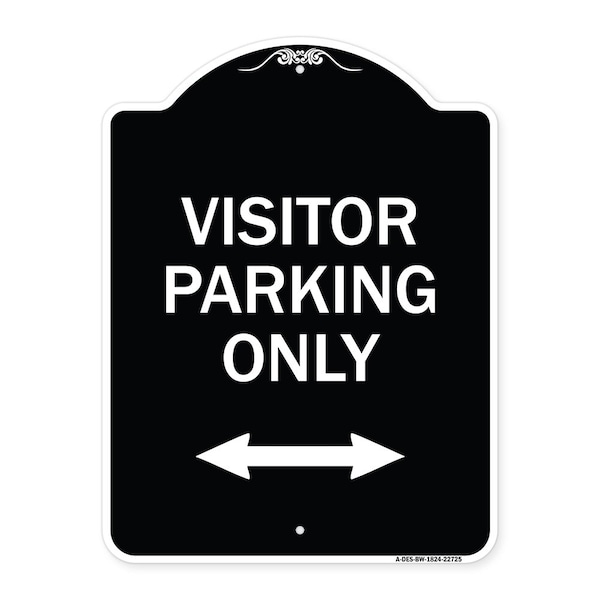Visitor Parking Visitor Parking Heavy-Gauge Aluminum Architectural Sign, 24" x 18", BW-1824-22725